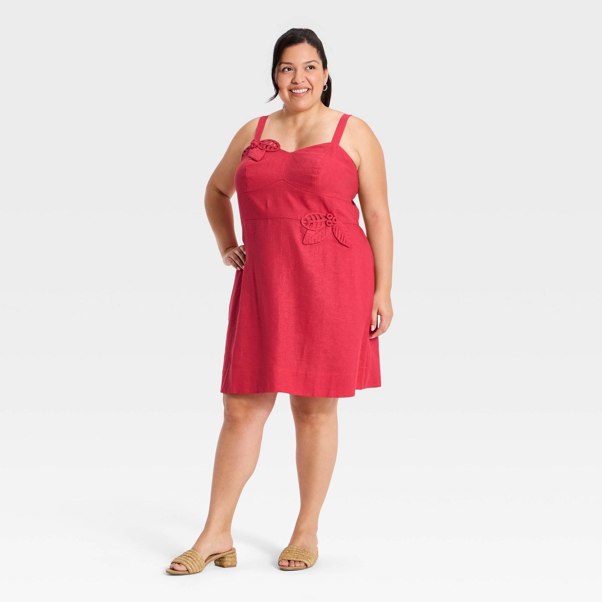 Women's Embellished Mini Dress - Ava & Viv™ Pink - thumbnail 3