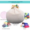 Itopfox Fluffy Stuffed Animal Storage Bean Bag Chair Cover, Faux Fur Comfy Bean Bag for Organizing Plush Toys or Textile, for Adults Teens Kids Girls - 2 of 4