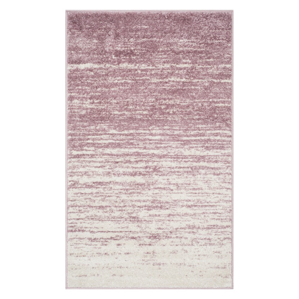 3'x5' Ombre Design Accent Rug Cream/Purple - Safavieh