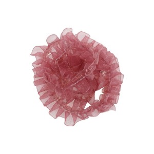 Unique Bargains Ribbon Delicate Sheer Chiffon with Lace & Crinkle Polyester 35.83"x0.59" 1 Pc - 1 of 3