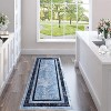 Modern Bordered Washable Rug – Non-Slip, Soft Bedroom Entry Mat, Non-Shedding Accent Rug for Entryway - 2 of 4