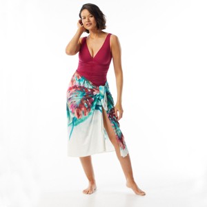 Coco Contours Topaz Convertible Oversize Sarong Cover Up, One Size, Multi - 1 of 2