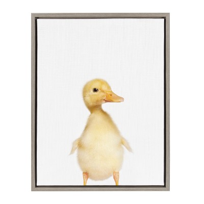 18" x 24" Sylvie Duck Framed Canvas by Amy Peterson Gray - Kate and Laurel