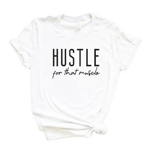 Simply Sage Market Women's Hustle For That Muscle Short Sleeve Graphic Tee - 1 of 3