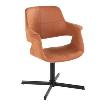 Vintage Flair Swivel Accent Chair Black/Camel - LumiSource