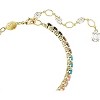 Matrix Jewelry Set: Hoop Earrings, Bracelet & Tack Pin with Multicolored Crystals, Gold Tone Finish - 3 of 4