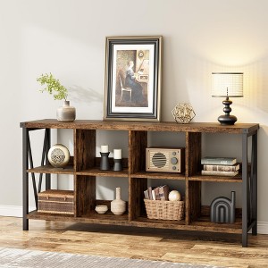 GAOMON 8 Cube Storage Organizer Bookcases, 3 Tier Metal Horizontal Bookcase - 1 of 4
