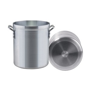 Winco Induction Ready Aluminum Stock Pots with Stainless Steel Bottom - 1 of 2