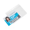 Advantus Frosted One-Card Rigid Badge Holders, Horizontal, Frosted 3.68" x 2.75" Holder, 3.38" x 2.13" Insert, 25/Box - 3 of 4
