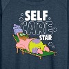 Women's - SpongeBob SquarePants - Self Care Star Lightweight French Terry Wide Neck Long Sleeve Shirt - 2 of 4