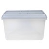 72 qt. Stack and Pull Clear Storage Box with Lid in Gray 500212