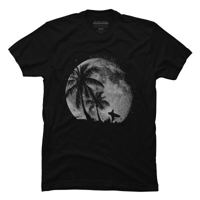 Men's Design By Humans Summer Night Surfing Silhouette By Darrenraya T-Shirt