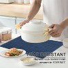 Aoibox Vinyl Placemats Set of 4, PVC Woven Washable Non-Slip Table Mats, Heat Resistant Wrinkle Free Place Mats for Dining Table, Easy to Clean - 2 of 4