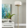 Jessica 300W Torchiere Antique Brass - Adesso: ETL Listed, Dimmable Glass Shade, Metal Body, No Tools Assembly - 2 of 3