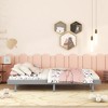 NicBex Modern Floating Platform Bed Frame,Solid Wood Platform Bed Frame with Wooden Slats,Under Bed Storage,Easy Assembly,White/Gray/Walnut - 3 of 4