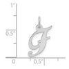 Black Bow Jewelry 14k White Gold Ella Collection Small Fancy Script Initial Pendant A-W - 4 of 4