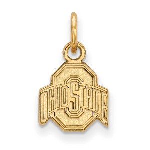 Black Bow Jewelry 14k Yellow Gold Ohio State Buckeyes NCAA Extra Small Pendant - 1 of 3