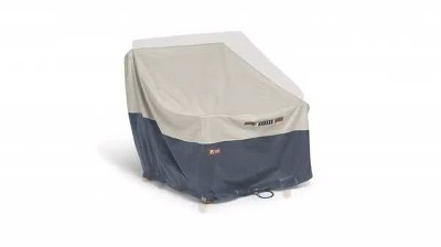 Beige Water-Resistant High Back Patio Chair Cover