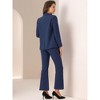 Allegra K Women's Business Work Notched Lapel Blazer and Long Pants 2 Pieces Suit Set - 3 of 4
