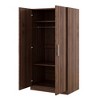 Chery Life 2-Door Wooden Wardrobe Armoire with 3 Storage Shelves, Brown - 4 of 4