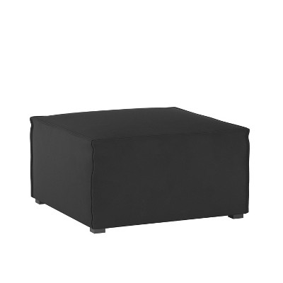 French Seamed Ottoman Velvet Black - Project 62™