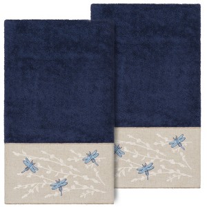Linum Home Textiles 100% Turkish Cotton BRAELYN Embellished Towel Set - 1 of 2