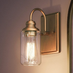 Urban Ambiance Luxury Vintage Wall Sconce 9.875''H x 4.5''W,  Olde Brass Finish,  Hedland Collection, UHP4065 - 1 of 4