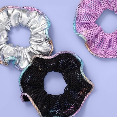 Kids' 3pk Mesh Dance Twister Hair Elastic Set - More Than Magic™