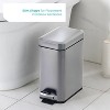LunaLulinlk 1.3 Gallon Stainless Steel Garbage Can with Removable Liner for Bathroom or Bedroom, Silver - 4 of 4