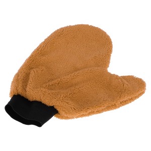 Unique Bargains Car Wash Towel Coral Fleece for Car Cleaning Wiping 9.84"x7.87"x0.39" Orange - 1 of 4