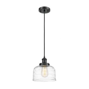 Bell - 1 Light Cord Hung Mini Pendant In Industrial Style-10 Inches Tall and 8 Inches Wide - 1 of 1