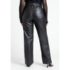 ELOQUII Women's Plus Size Slit Hem Faux Leather Pant - 4 of 4