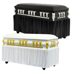 Set of 2 Deluxe Caskets for WWE & AEW Wrestling Action Figures With Removable Base - 1 of 4