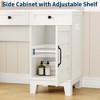 Makeup Vanity Desk with Mirror and Lights, Power Outlet, 2 Drawers, Cushioned Stool, Glass Top Dressing Table for Bedroom Dressing Room - 4 of 4