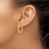 Chisel Stainless Steel Polished Yellow IP-plated 4mm Hinged Hoop Earrings - 4 of 4