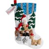 Bucilla Felt Stocking Applique Kit 18" Long-Santa's Forest Family - 2 of 2
