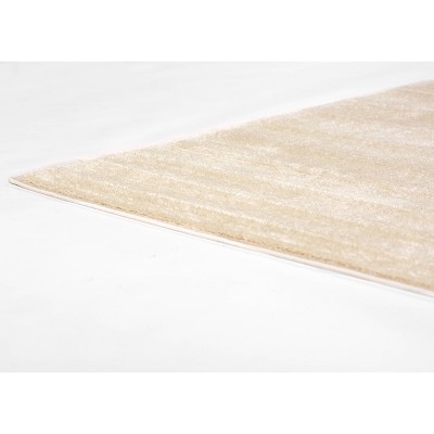 Ivory Rectangular Stain-Resistant Synthetic Area Rug 7'10" x 10'