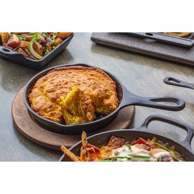Lodge 6.5 Cast Iron Skillet: Oven & Broiler-Safe, Hand Wash, Gas & Induction Compatible, Black, 1.94 lbs ‼️USED ITEM‼️also scratches