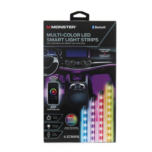 Monster Smart Led Room Kit With Rgb Bulb And 2m Led Light Strip : Target