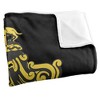 Harry Potter Hufflepuff Crest Silky 50X60 Blanket, 1 Sided - 3 of 4