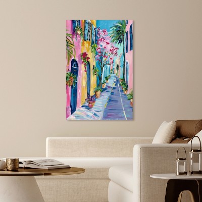 Colorful Coastal Canvas Wall Art, 36" x 54"