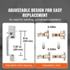 VEVOR Double Door Handle Set, Double Door Lock Set with Reversible Handle Lever, Satin Nickel Square Door Lever, with Dummy,Silver - 3 of 4