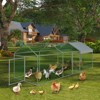 Large Metal Chicken Coop, Outdoor Spire Roof Hen House with Waterproof Cover with Lockable Doors, Upgrade Chicken Run,Poultry Cage for Backyard Farm - 3 of 4
