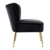 WestinTrends Phoebe Upholstered Tufted Velvet Accent Chair With Metal Leg - 4 of 4