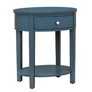 Eileen II Oval Wood Accent Table Blue - Inspire Q