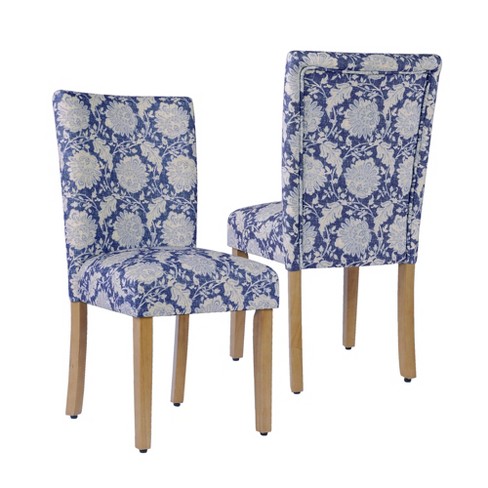 Light blue parsons outlet chair