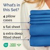 6 Piece Sheet Set - Extra Deep Pocket for 18"-24" Mattresses & Extra Pillowcases - CGK Linens - 2 of 4