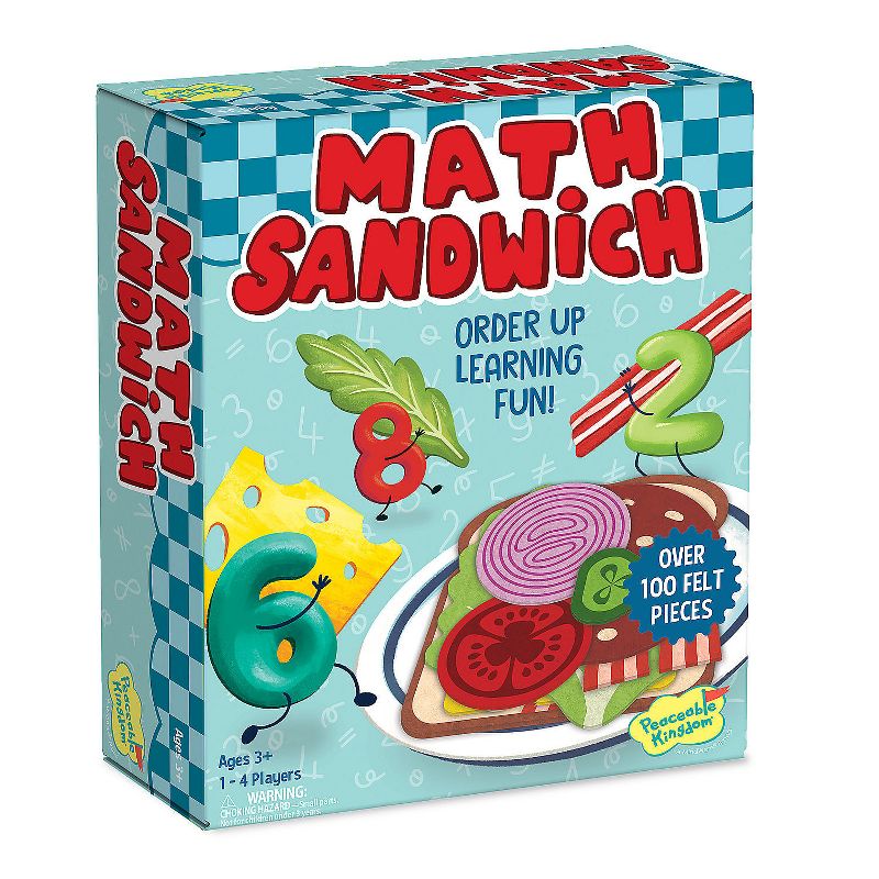 Peaceable Kingdom Math Sandwich Counting Game for Preschool & Kindergarten, 1 of 2