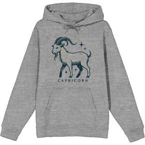 Capricorn Zodiac Sign Adult Long Sleeve Hoodie - 1 of 2
