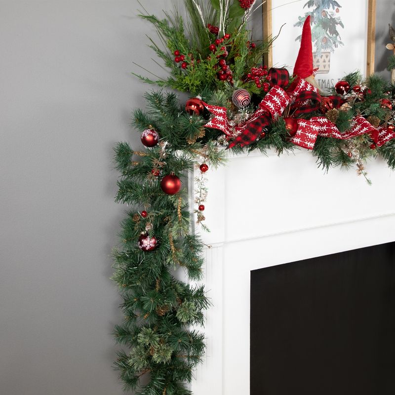 Northlight 9' x 12" Unlit Country Mixed Pine Artificial Christmas Garland, 5 of 11